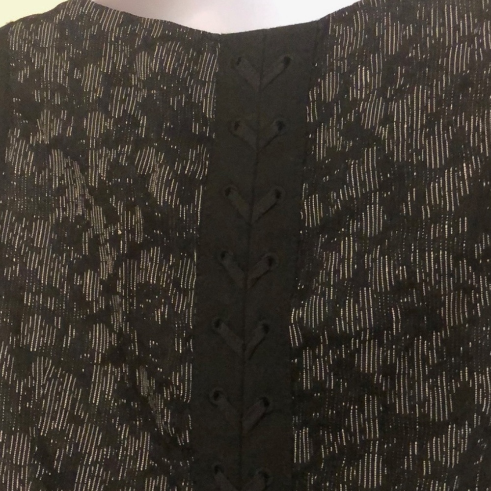 Classiques Entier Black/Gray Woven Linen Dress - Picture 6 of 7